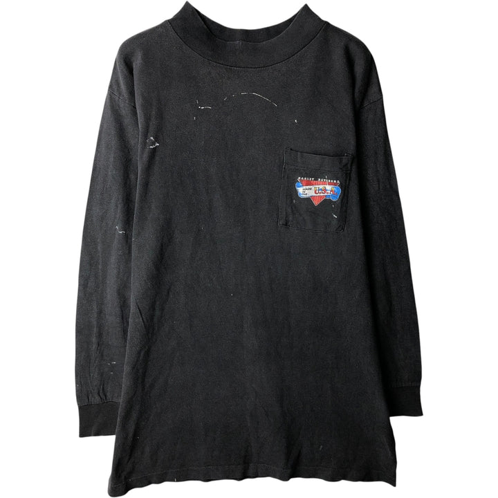 90'S Harley-Davidson Motorcycle Long Sleeve T-Shirt, Made in USA, Men's Size L cotton black type Vintage Second Hand