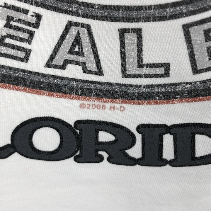 Harley-Davidson Long Sleeve T-Shirt Made in USA Men's Size L cotton white type Vintage Second Hand