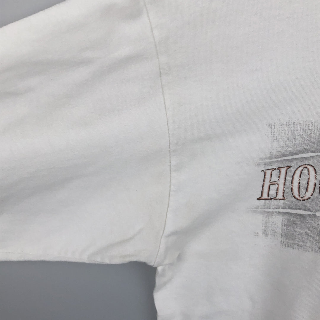 Harley-Davidson Long Sleeve T-Shirt Made in USA Men's Size L cotton white type Vintage Second Hand