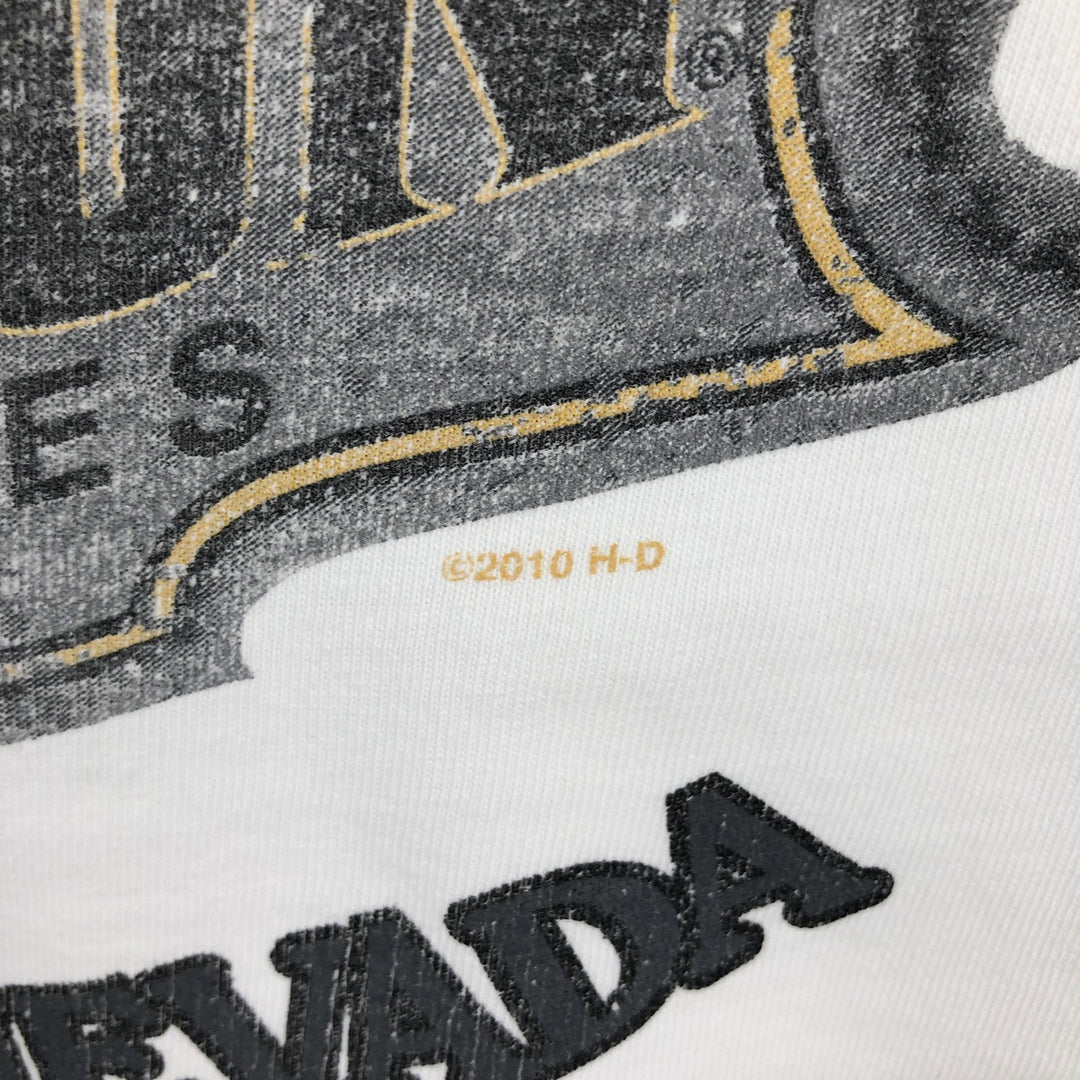 Harley-Davidson Long Sleeve T-Shirt, Men's XL Size unclear white type Vintage Second Hand