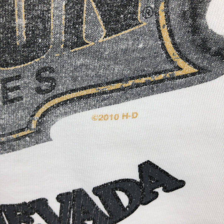 Harley-Davidson Long Sleeve T-Shirt, Men's XL Size unclear white type Vintage Second Hand