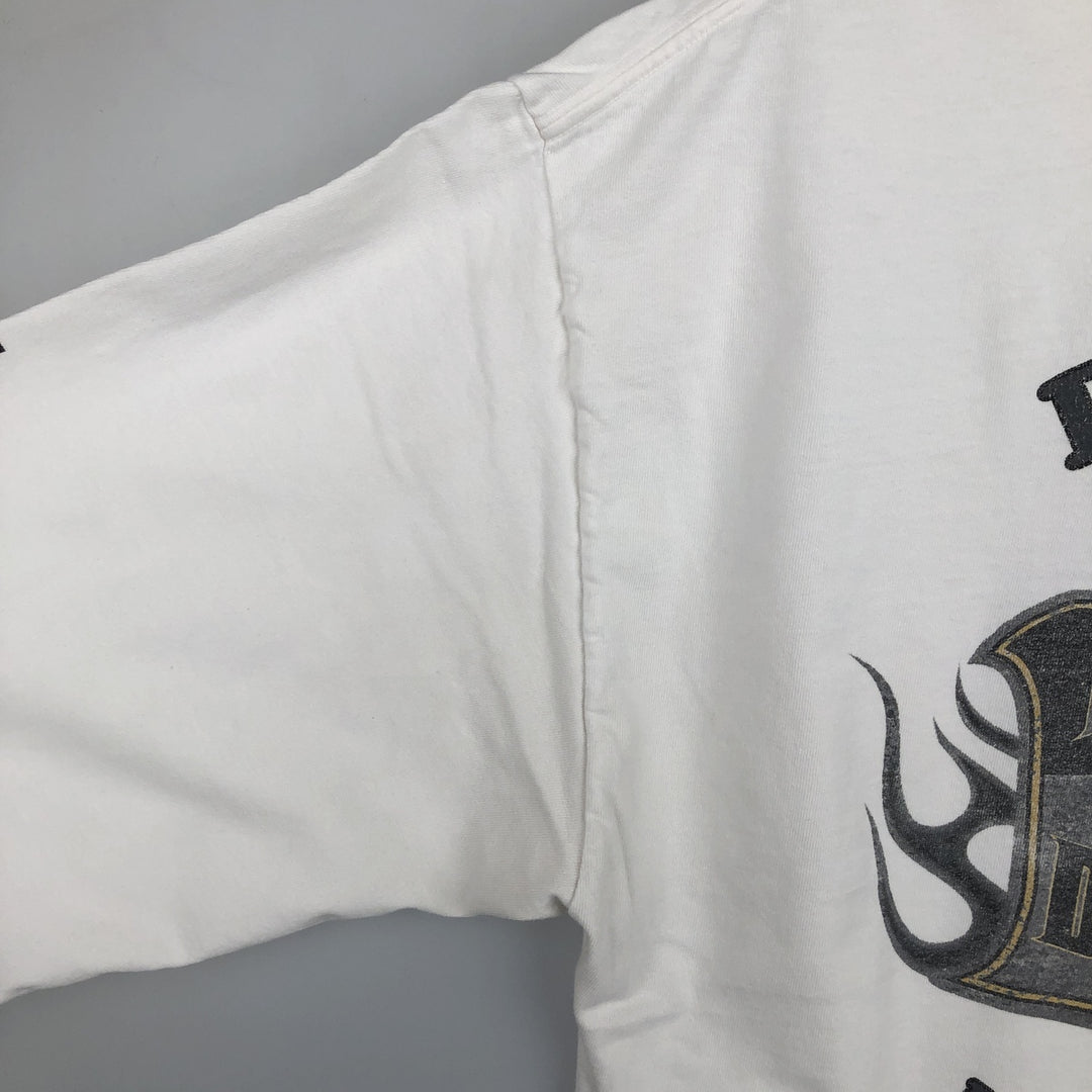 Harley-Davidson Long Sleeve T-Shirt, Men's XL Size unclear white type Vintage Second Hand