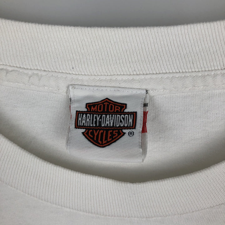 Harley-Davidson Motorcycle Long Sleeve T-Shirt, Men's XXL unclear white type Vintage Second Hand