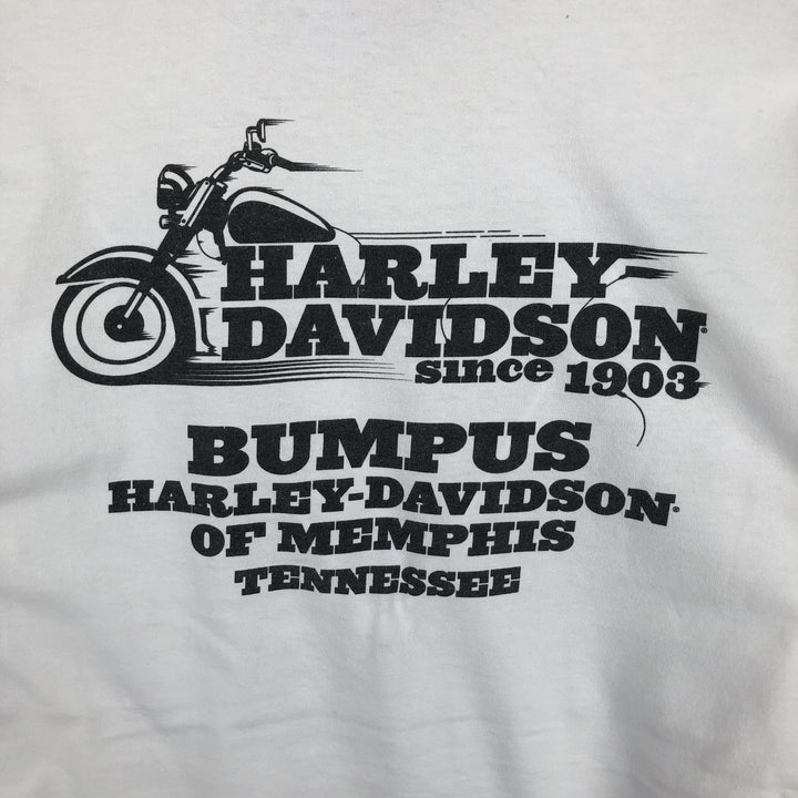 Harley-Davidson Motorcycle Long Sleeve T-Shirt, Men's XXL unclear white type Vintage Second Hand
