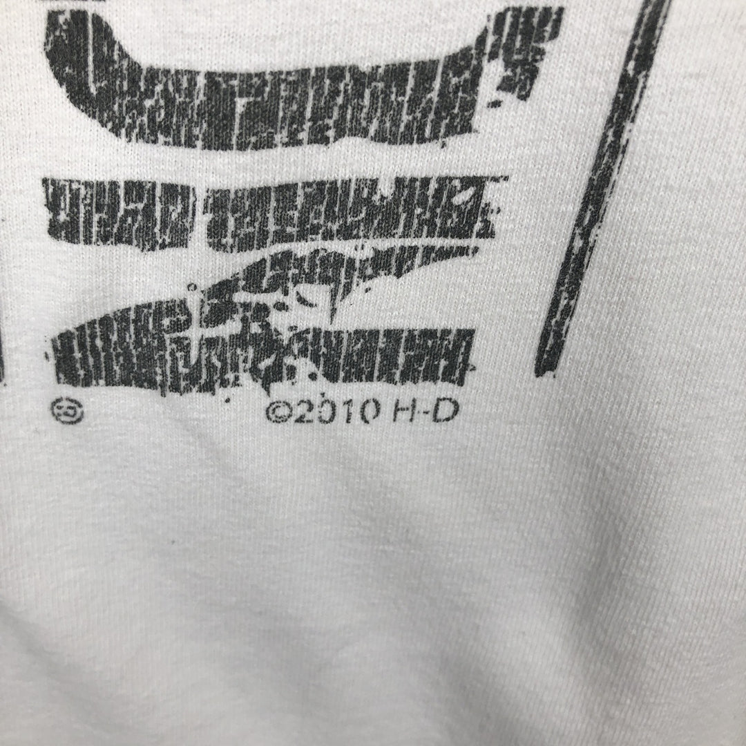Harley-Davidson Motorcycle Long Sleeve T-Shirt, Men's XXL unclear white type Vintage Second Hand
