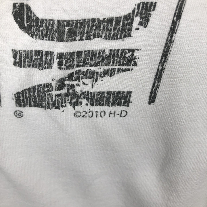 Harley-Davidson Motorcycle Long Sleeve T-Shirt, Men's XXL unclear white type Vintage Second Hand