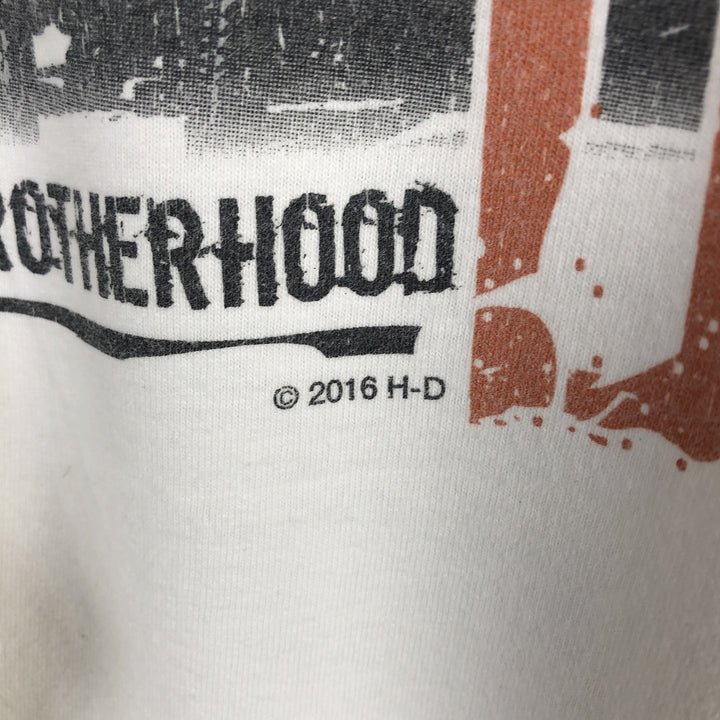 Harley-Davidson Motorcycle Long Sleeve T-Shirt, Men's Size L unclear white type Vintage Second Hand