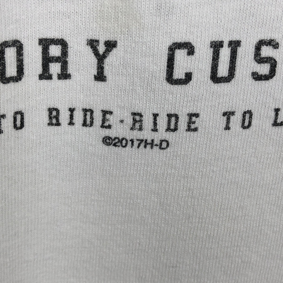 Oversized Harley-Davidson Eagle Pattern Motorcycle Long Sleeve T-Shirt, Men's Size XXXL cotton white type Vintage Second Hand
