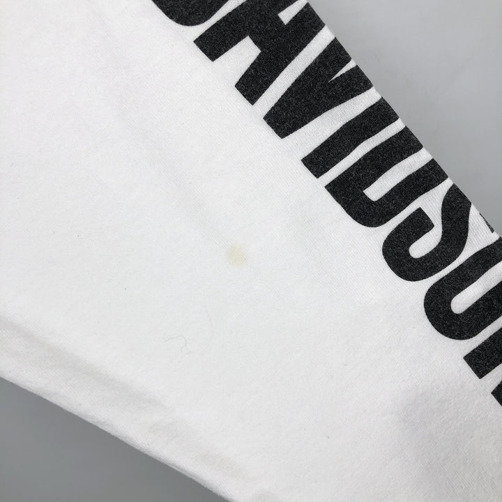 Harley-Davidson Motorcycle Long Sleeve T-Shirt, Men's Size Medium cotton white type Vintage Second Hand