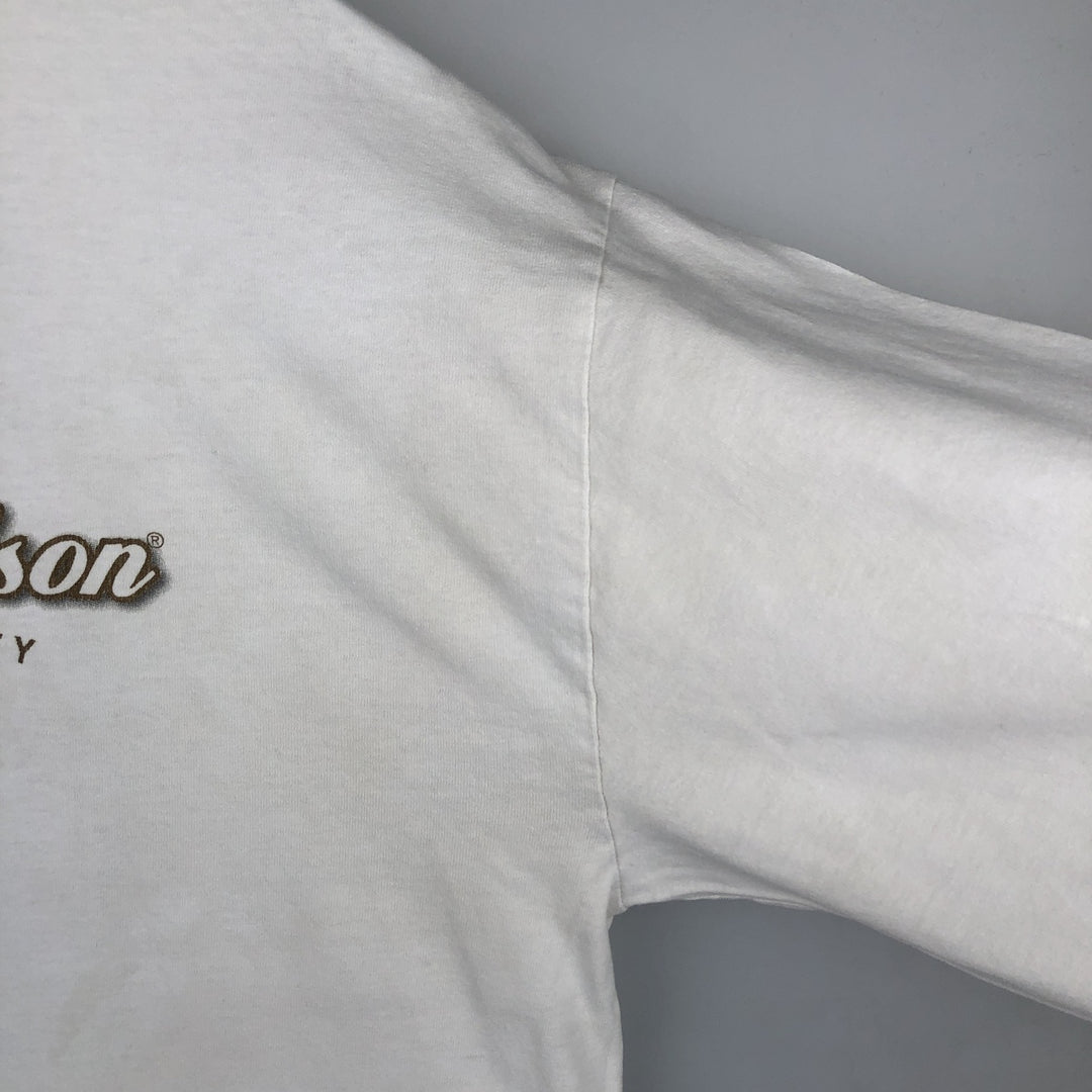 Harley-Davidson Motorcycle Long Sleeve T-Shirt, Men's Size L cotton white type Vintage Second Hand