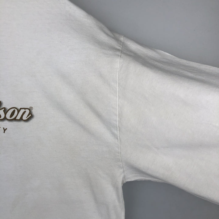 Harley-Davidson Motorcycle Long Sleeve T-Shirt, Men's Size L cotton white type Vintage Second Hand