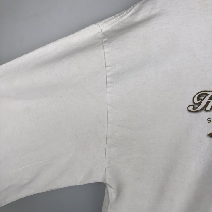 Harley-Davidson Motorcycle Long Sleeve T-Shirt, Men's Size L cotton white type Vintage Second Hand