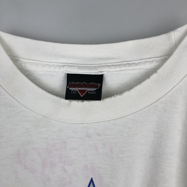 Harley-Davidson Motorcycle Long Sleeve T-Shirt, Men's Size L cotton white type Vintage Second Hand