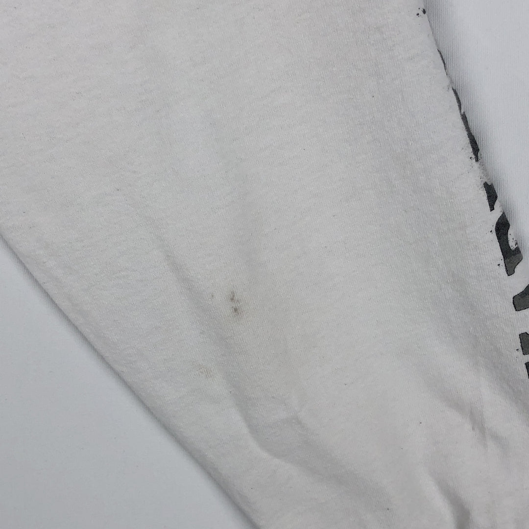 Harley-Davidson Skull Pattern Long T-shirt, Men's L size cotton white type Vintage Second Hand