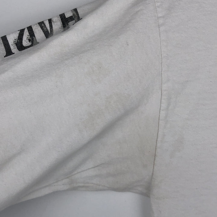 Harley-Davidson Skull Pattern Long T-shirt, Men's L size cotton white type Vintage Second Hand