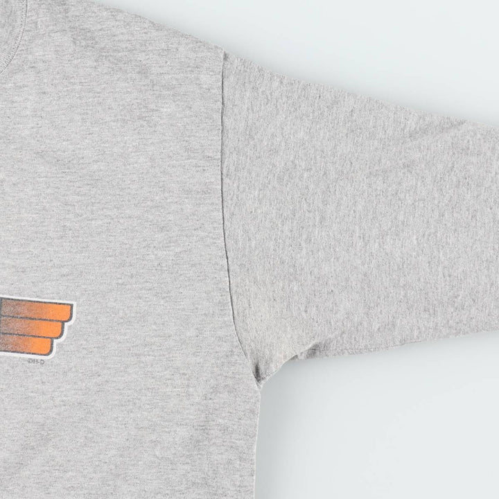 Harley-Davidson Motorcycle Long Sleeve T-Shirt, Men's Size Medium cotton gray type Vintage Second Hand
