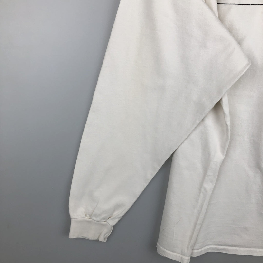 Harley-Davidson Motorcycle Long Sleeve T-Shirt, Men's Size L cotton white type Vintage Second Hand