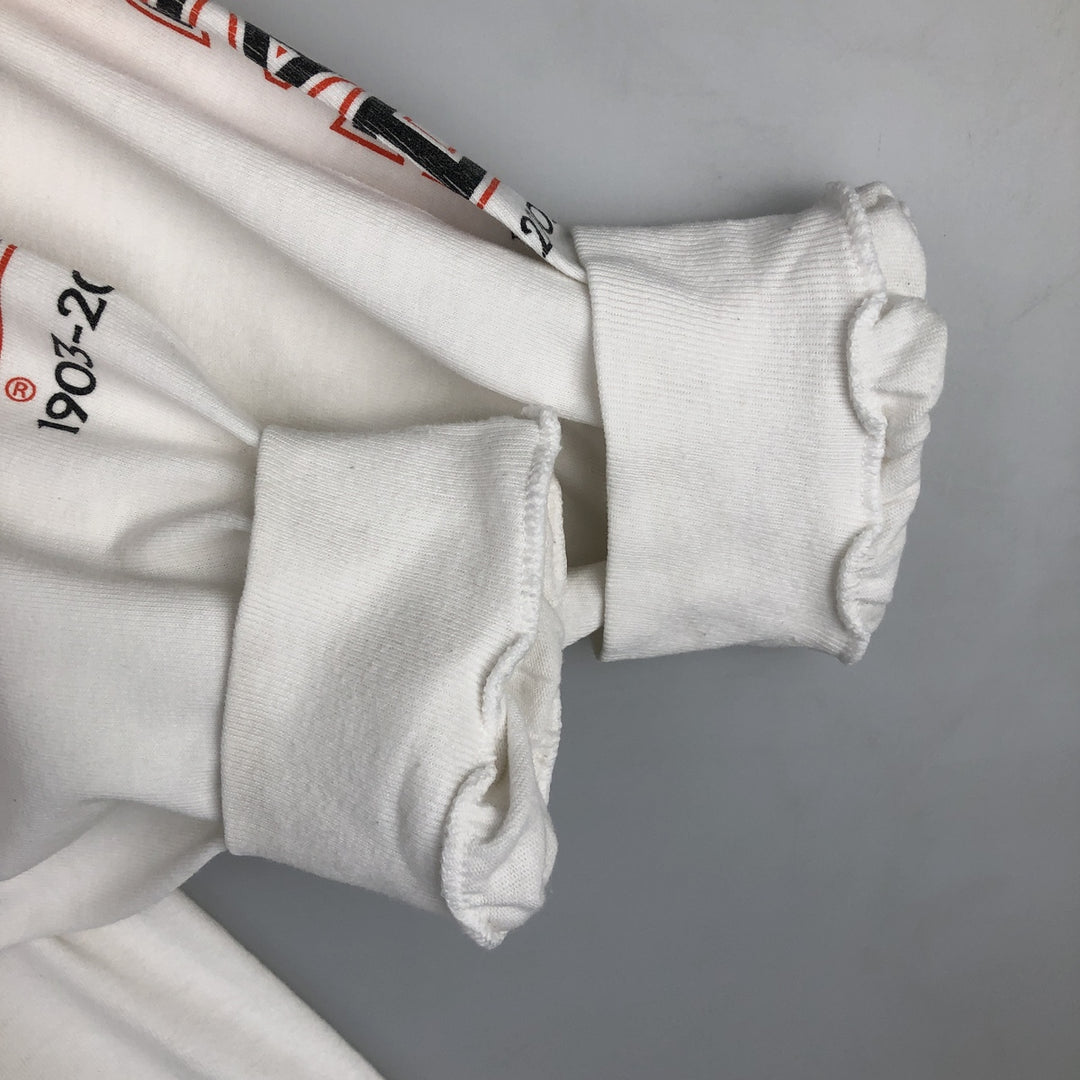 2000'S Harley-Davidson Motorcycle Eagle Pattern Long-Sleeve T-Shirt (Men's XL equivalent) cotton white type Vintage Second Hand