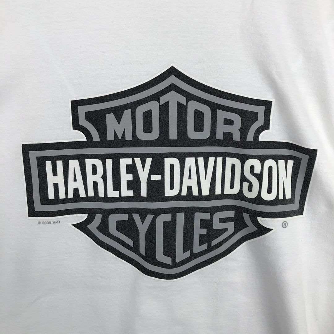 2000'S Harley-Davidson Motorcycle Long-Sleeve T-Shirt (Men's XXL equivalent) cotton white type Vintage Second Hand