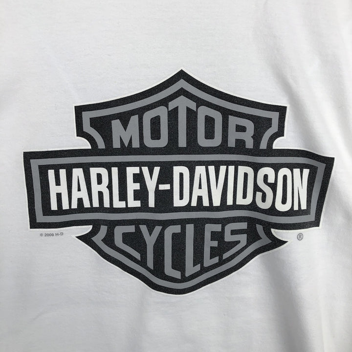 2000'S Harley-Davidson Motorcycle Long-Sleeve T-Shirt (Men's XXL equivalent) cotton white type Vintage Second Hand
