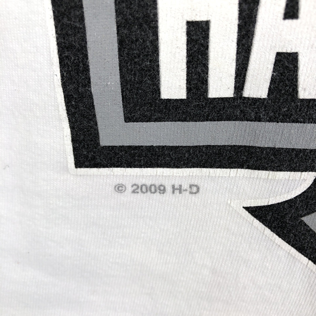 2000'S Harley-Davidson Motorcycle Long-Sleeve T-Shirt (Men's XXL equivalent) cotton white type Vintage Second Hand