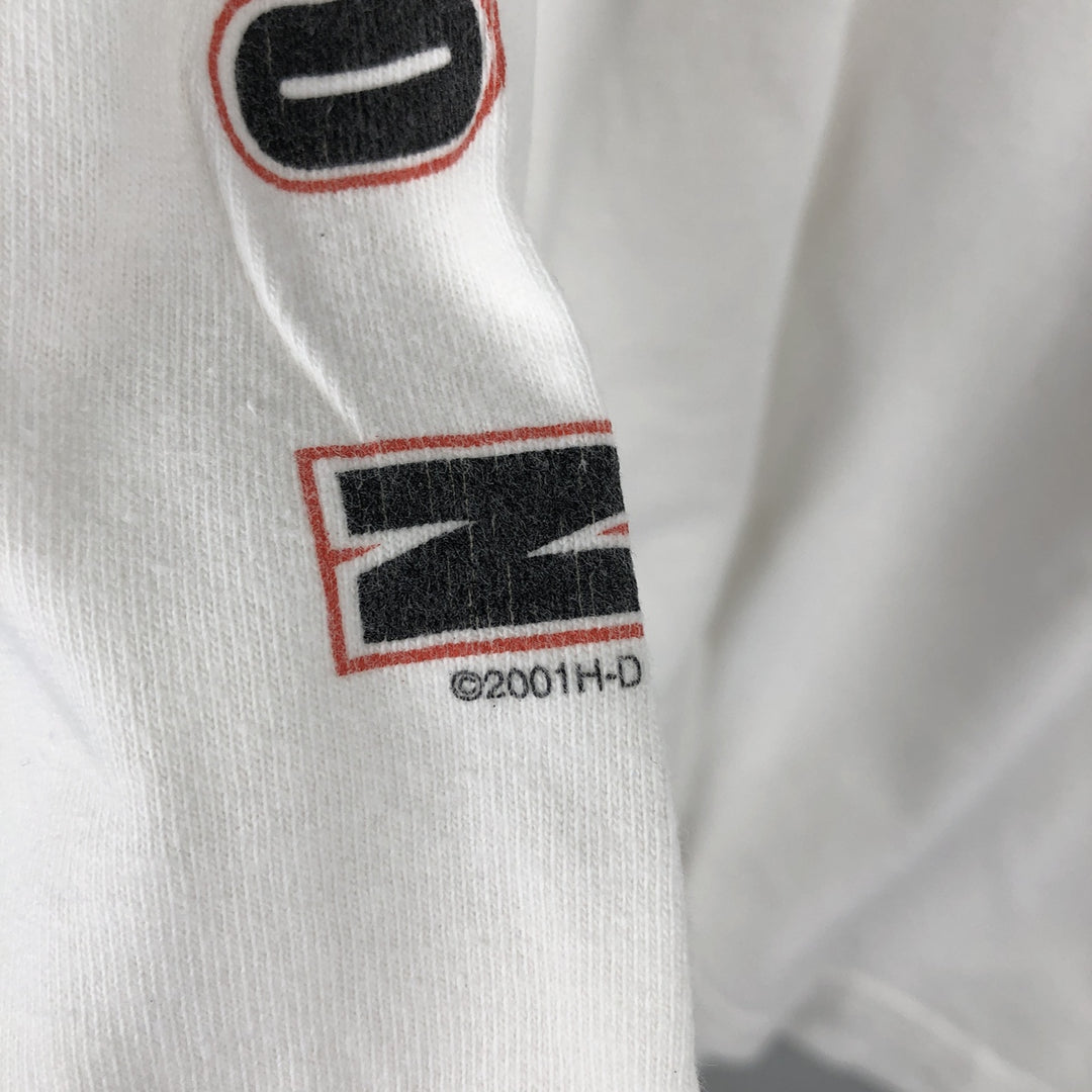 2000'S Harley-Davidson Motorcycle Long Sleeve T-Shirt, Men's Size L unclear white type Vintage Second Hand