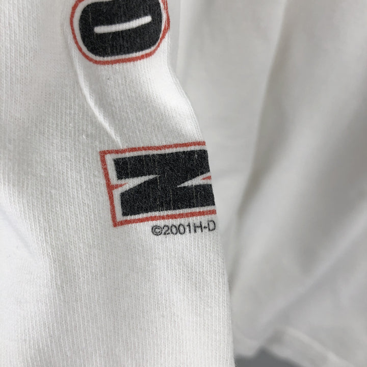 2000'S Harley-Davidson Motorcycle Long Sleeve T-Shirt, Men's Size L unclear white type Vintage Second Hand