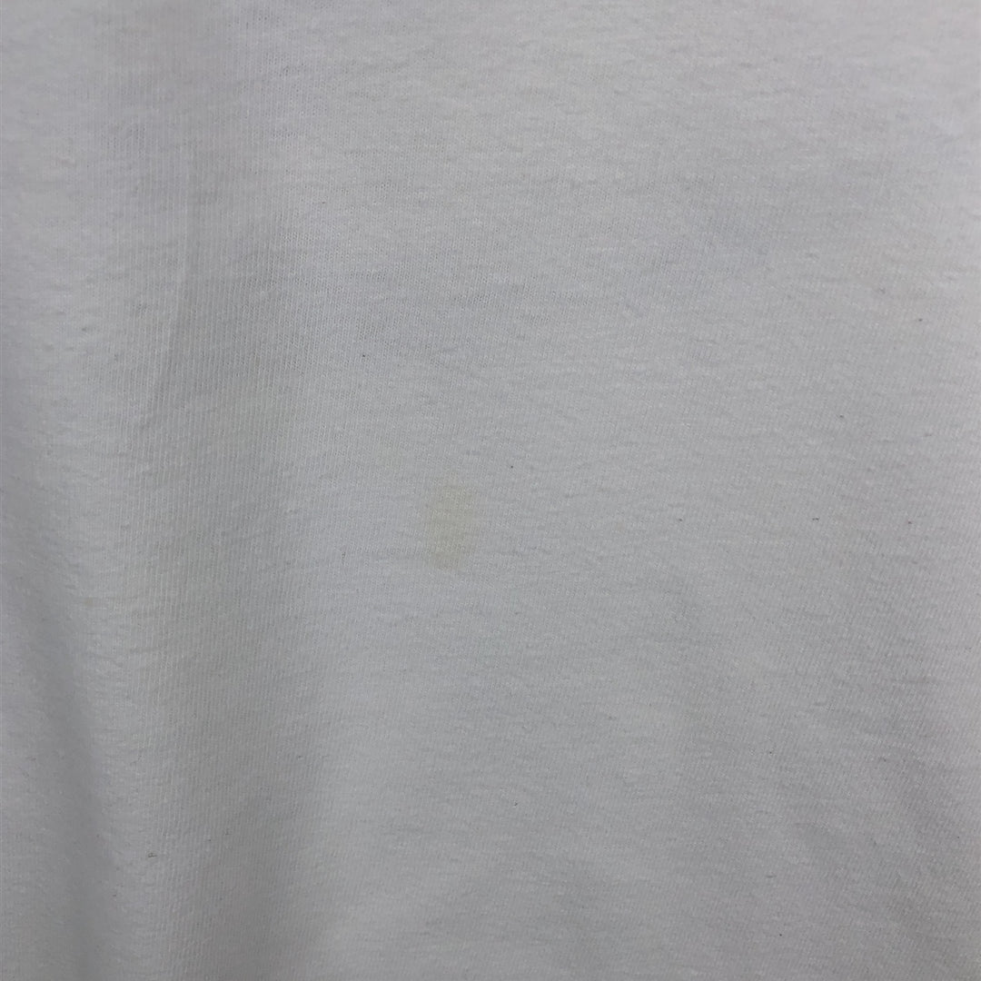 2000'S Harley-Davidson Skull Pattern Fire Pattern Motorcycle Long-Sleeve T-Shirt (Men's XL equivalent) cotton white type Vintage Second Hand