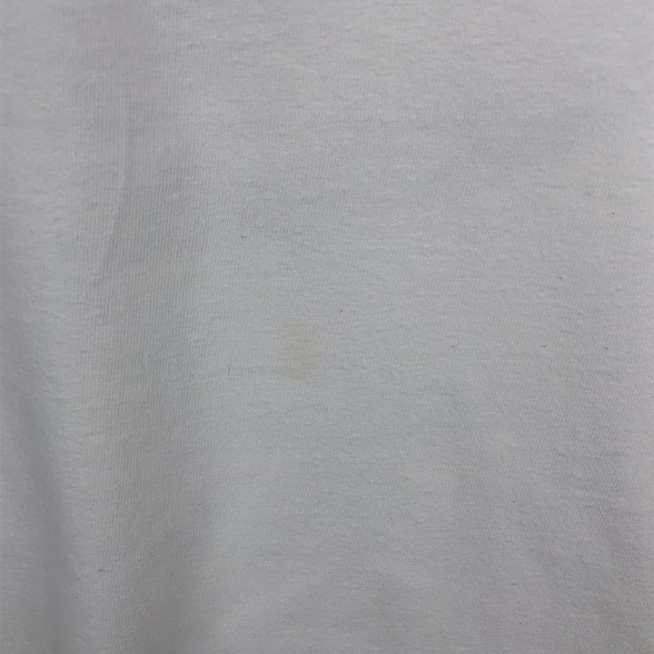 2000'S Harley-Davidson Skull Pattern Fire Pattern Motorcycle Long-Sleeve T-Shirt (Men's XL equivalent) cotton white type Vintage Second Hand