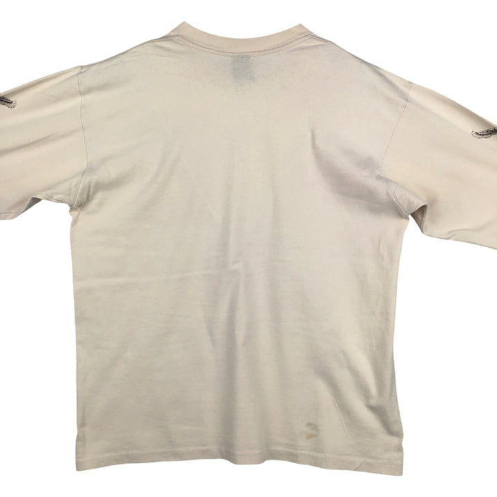 90'S Harley-Davidson Eagle Pattern Motorcycle Long-Sleeve T-Shirt, Made in USA, Men's Size L (approx.) cotton Beige type Vintage Second Hand