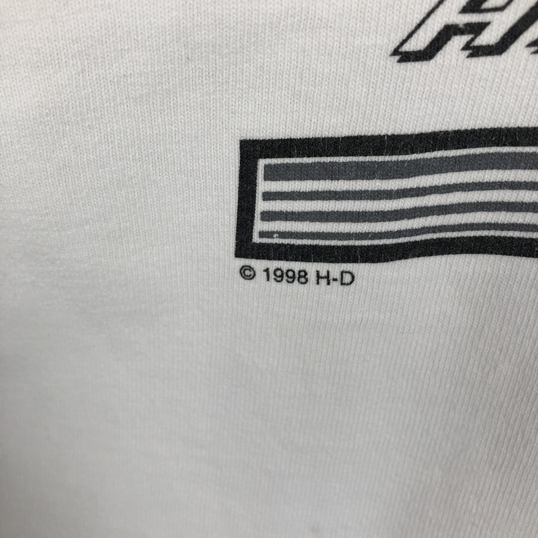 90'S Harley-Davidson Long-Sleeve T-Shirt, Men's Size XL (Equivalent), Vintage cotton white type Vintage Second Hand