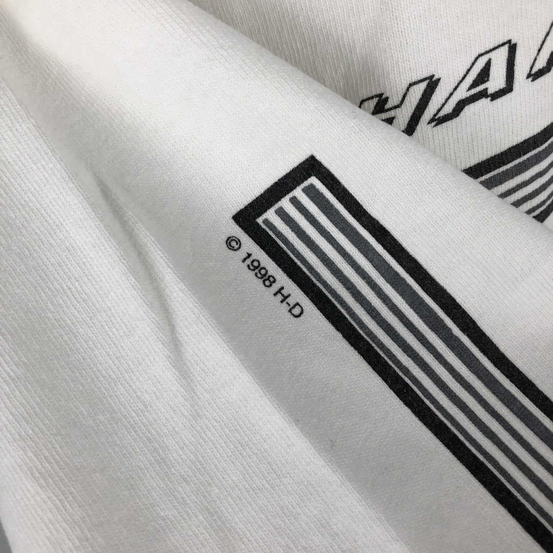 90'S Harley-Davidson Long-Sleeve T-Shirt, Men's Size XL (Equivalent), Vintage cotton white type Vintage Second Hand