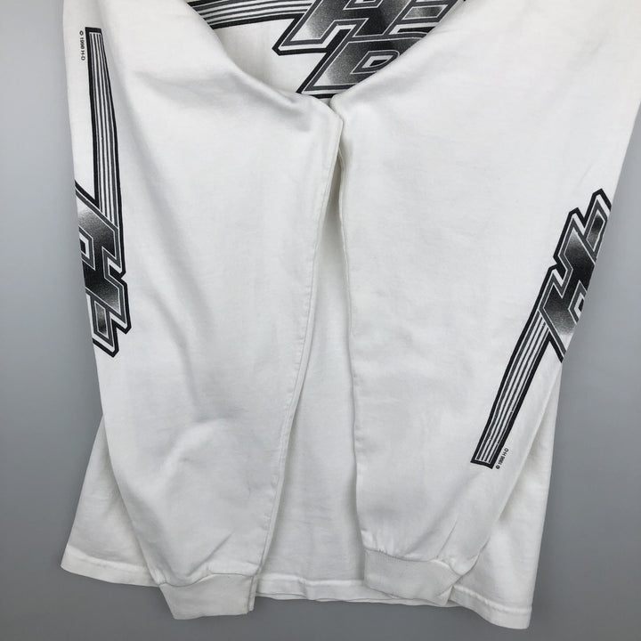 90'S Harley-Davidson Long-Sleeve T-Shirt, Men's Size XL (Equivalent), Vintage cotton white type Vintage Second Hand