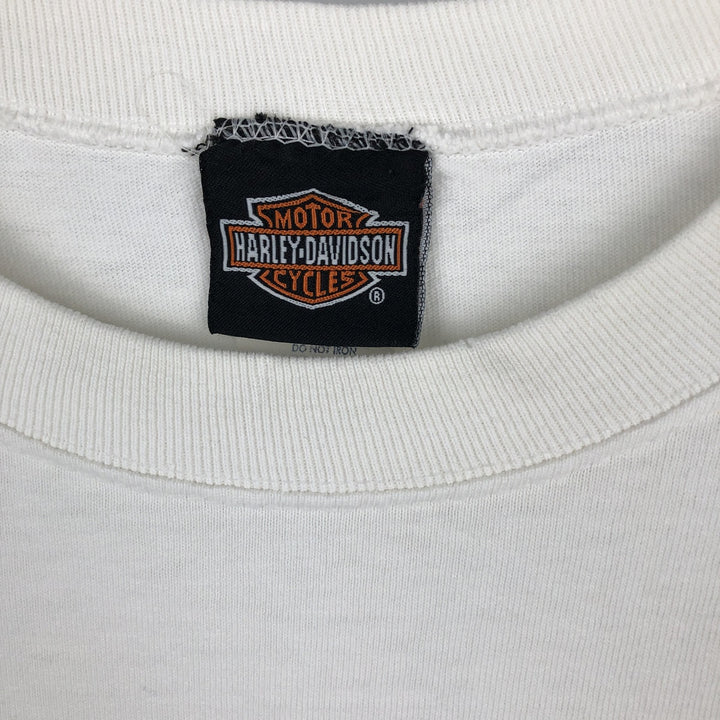90'S Harley-Davidson Long-Sleeve T-Shirt, Men's Size XL (Equivalent), Vintage cotton white type Vintage Second Hand
