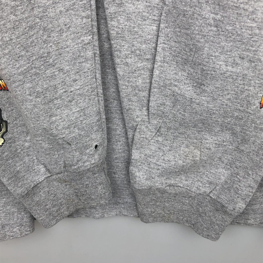 2000'S Harley-Davidson Fire Pattern Skull Pattern Long-Sleeve T-Shirt (Men's XXL equivalent) unclear gray type Vintage Second Hand