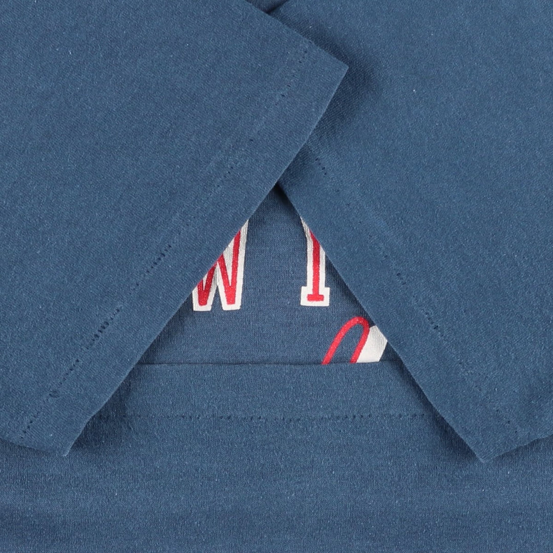 80'S TRENCH MLB NEW YORK YANKEES Sports Print T-Shirt, Made in USA, Men's Size L (Equivalent), Vintage cotton Navy blue Vintage Second Hand