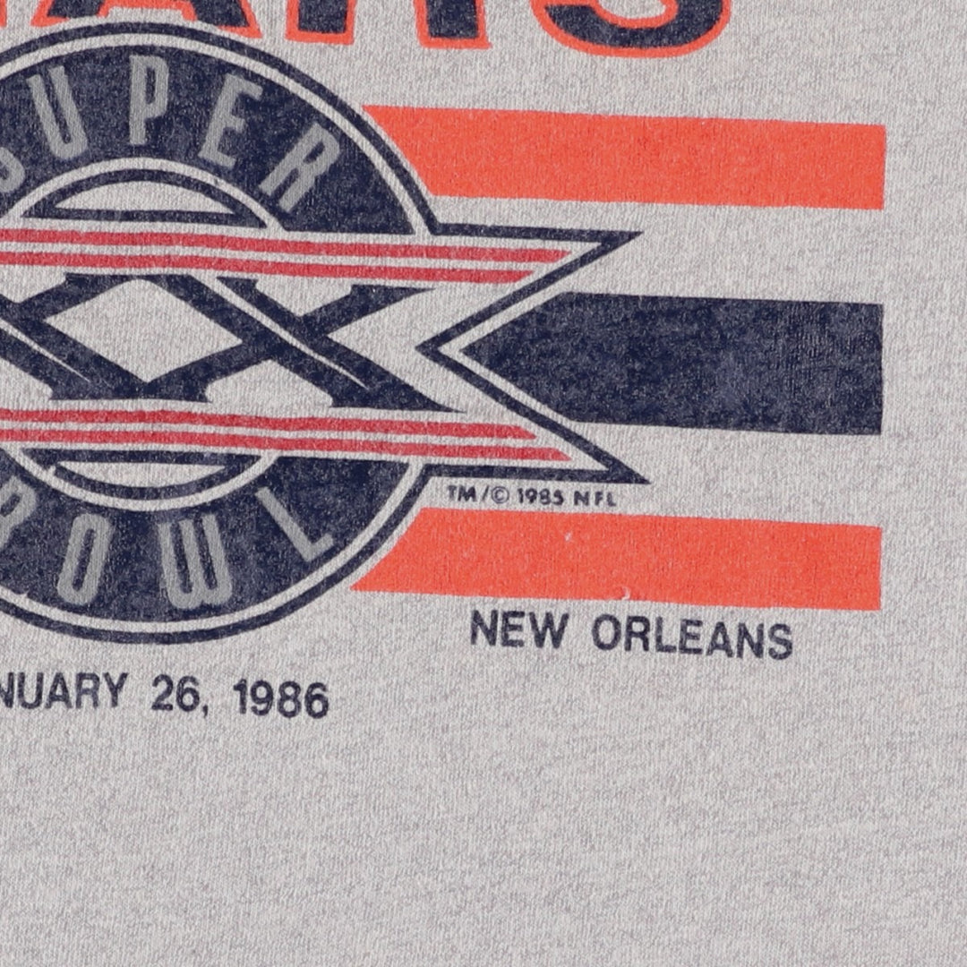 80'S Screen Stars NFL Chicago Bears Sports Print T-Shirt, Made in USA, Men's Size L (approx.), Vintage cotton gray type Vintage Second Hand