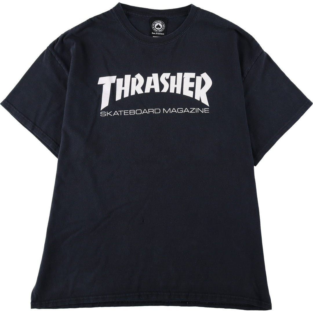 Thrasher THRASHER Logo Print T-Shirt, Men's XL (approx.) cotton black type Vintage Second Hand