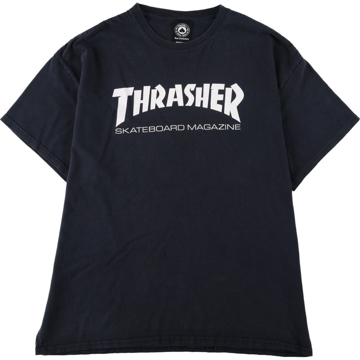 Thrasher THRASHER Logo Print T-Shirt, Men's XL (approx.) cotton black type Vintage Second Hand