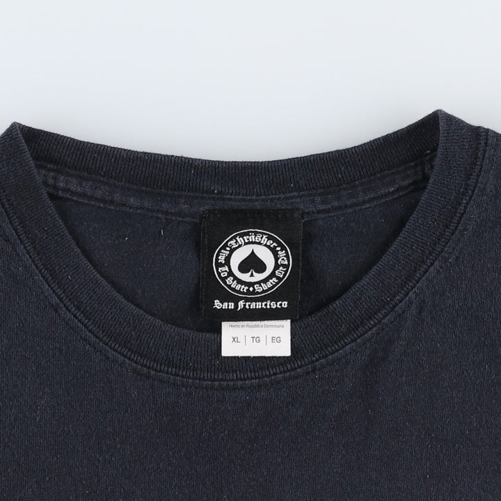 Thrasher THRASHER Logo Print T-Shirt, Men's XL (approx.) cotton black type Vintage Second Hand