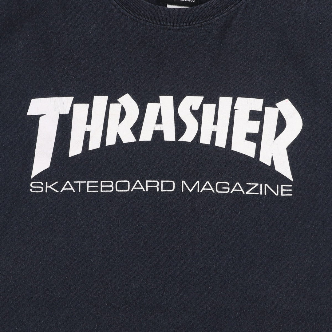 Thrasher THRASHER Logo Print T-Shirt, Men's XL (approx.) cotton black type Vintage Second Hand