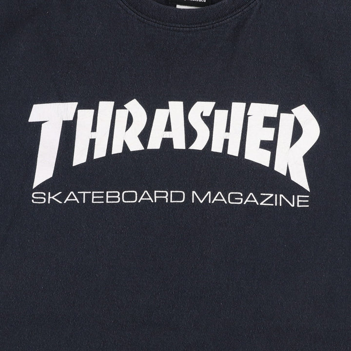 Thrasher THRASHER Logo Print T-Shirt, Men's XL (approx.) cotton black type Vintage Second Hand