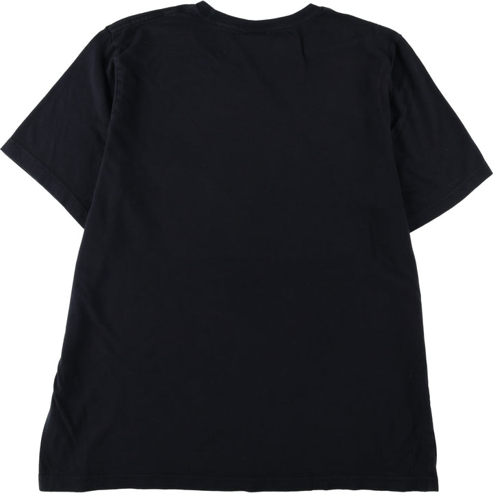Thrasher Fire Pattern Logo Print T-Shirt, Men's Size XL (approx.) cotton black type Vintage Second Hand