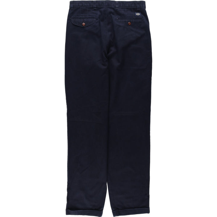 90'S Dockers/Levi's Loose Fit Two-Pleat Chino Pants, Made in USA, Men's Size W32 (approx.), Vintage cotton navy blue type Vintage Second Hand