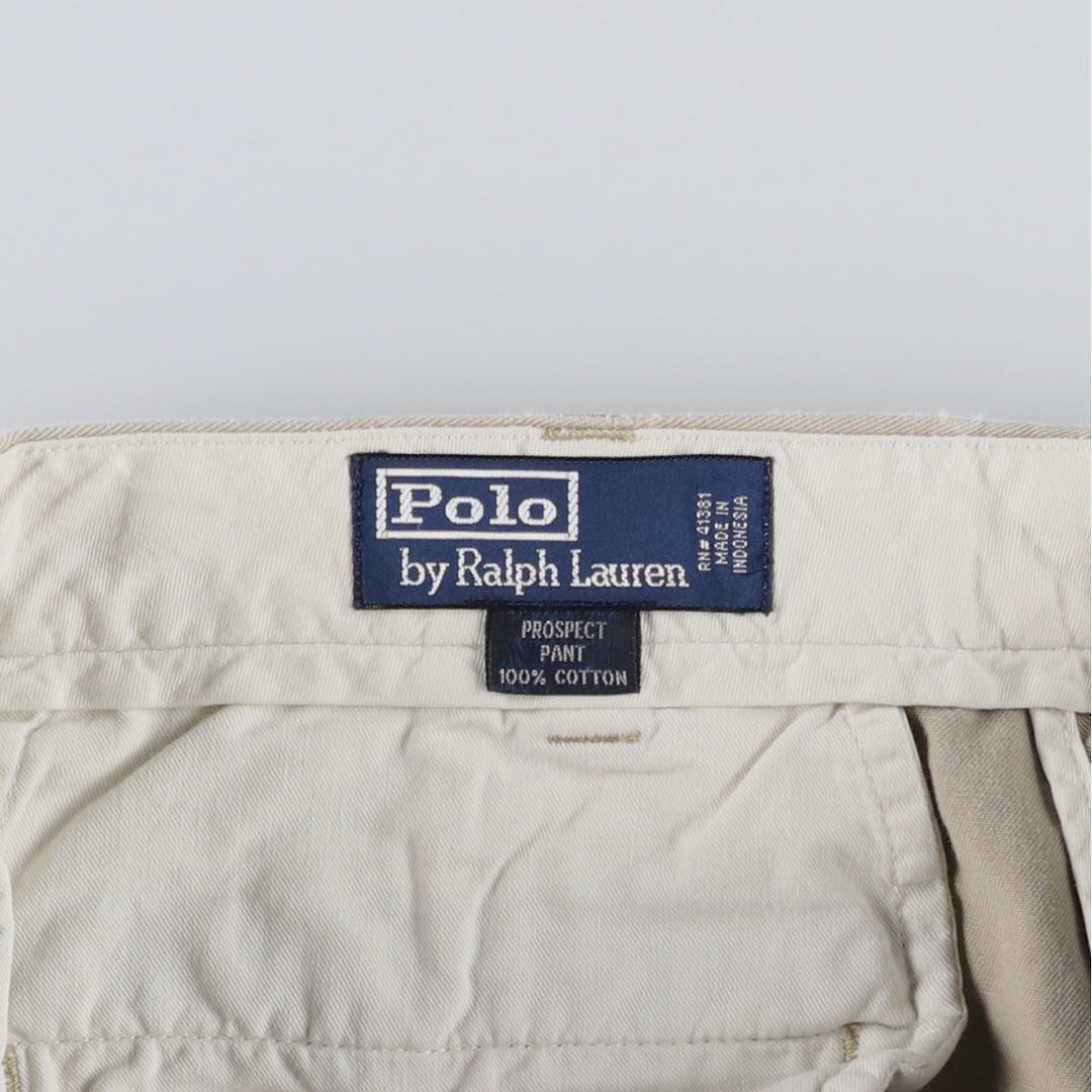Ralph Lauren POLO by Ralph Lauren PROSPECT PANT Chino pants for men, equivalent to w35 cotton Beige type Vintage Second Hand