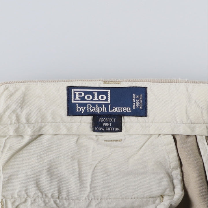 Ralph Lauren POLO by Ralph Lauren PROSPECT PANT Chino pants for men, equivalent to w35 cotton Beige type Vintage Second Hand