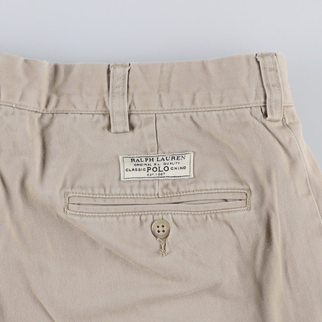 Ralph Lauren POLO by Ralph Lauren PROSPECT PANT Chino pants for men, equivalent to w35 cotton Beige type Vintage Second Hand
