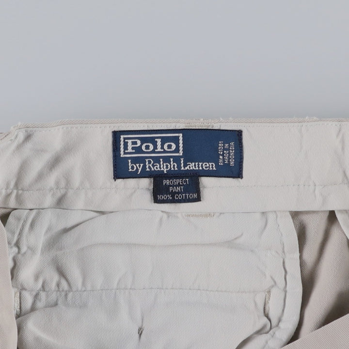 Ralph Lauren POLO by Ralph Lauren PROSPECT PANT Chino pants for men, equivalent to w34 cotton ivory Vintage Second Hand
