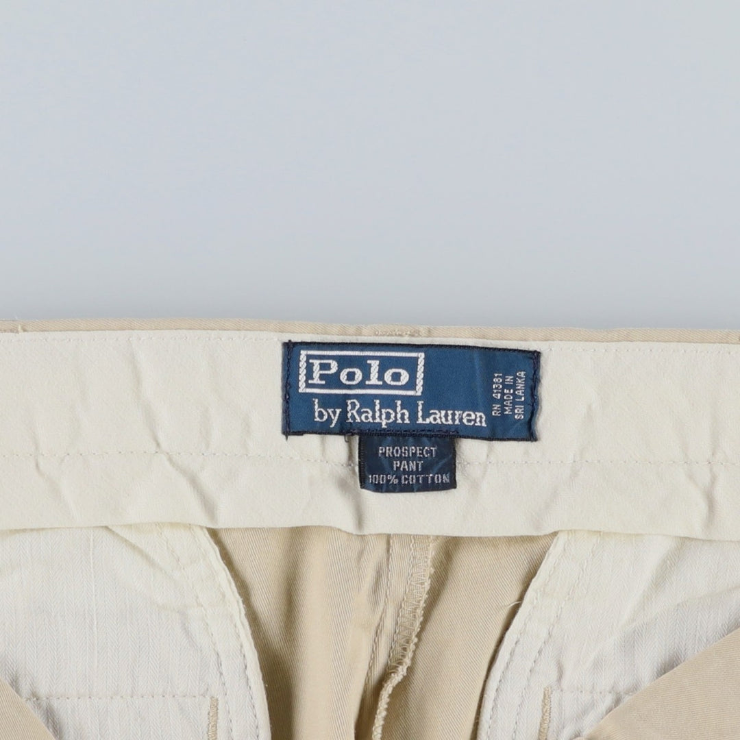 Ralph Lauren POLO by Ralph Lauren PROSPECT PANT Chino pants for men, equivalent to w34 cotton Beige type Vintage Second Hand