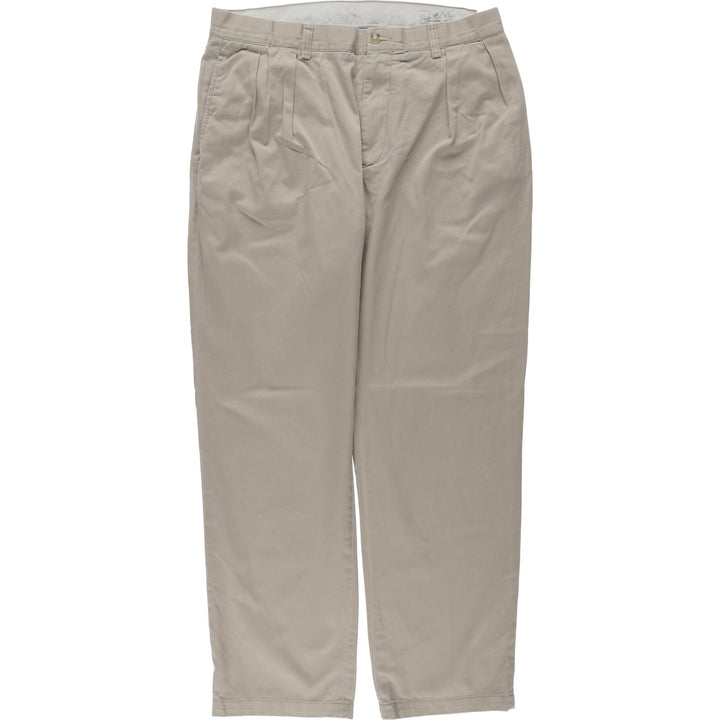 Ralph Lauren POLO RALPH LAUREN CLASSIC FIT PLEATED Two-Pleat Chino Pants, Men's Size W35 (approx.) cotton Beige type Vintage Second Hand
